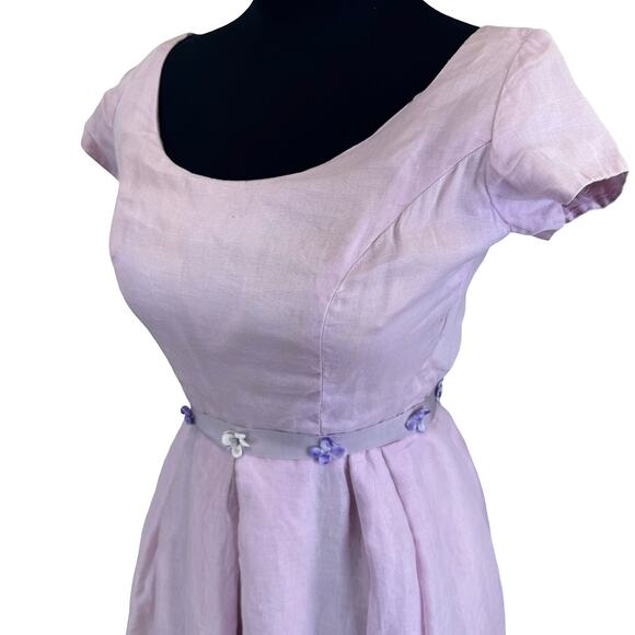 1950s Lavender Party Dress – Miss Betsy for Trask’s of Erie – Junior Size 5 - Picture 3 of 16